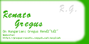 renato gregus business card